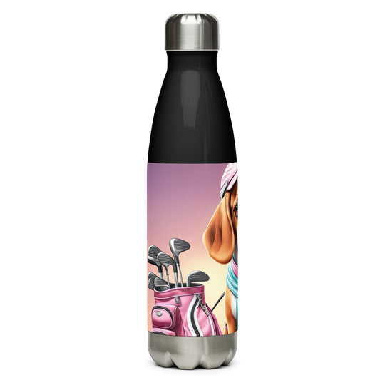 Beagle Golfer- Stainless Steel Water Bottle v3