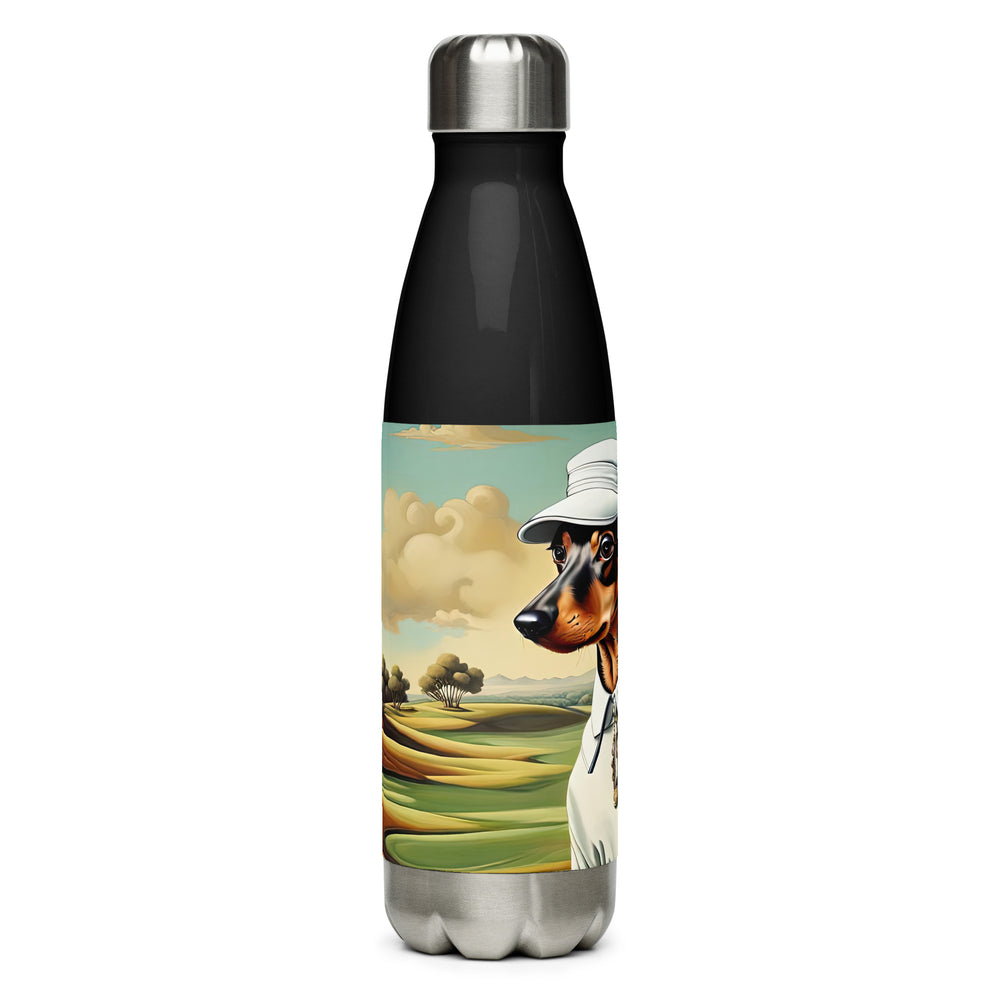 Dachshund Golfer- Stainless Steel Water Bottle v3