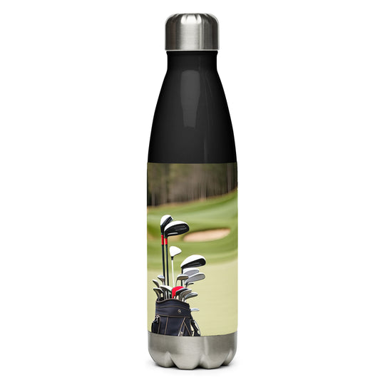 Australian Shepherd Golfer- Stainless steel water bottle v4