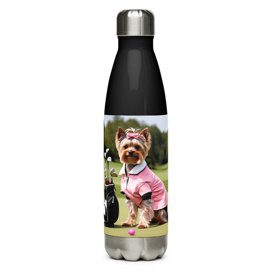 Yorkshire Terrier Golfer- Stainless steel water bottle v2