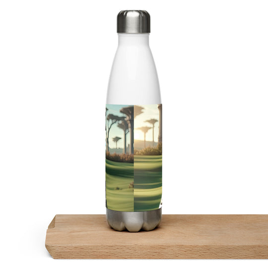 Stainless steel water bottle-Labrador Retriever Golfer V18