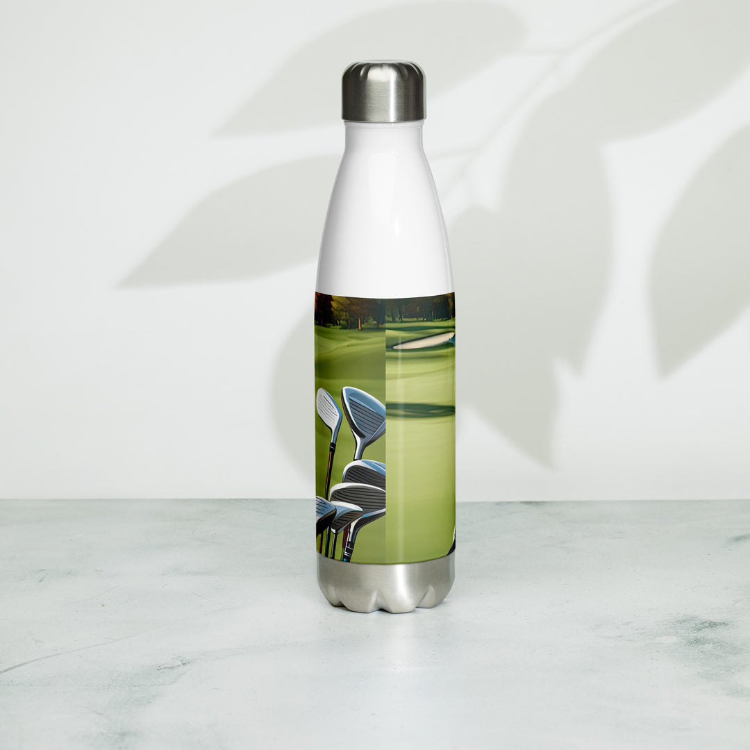 Stainless steel water bottle-Labrador Retriever Golfer V19