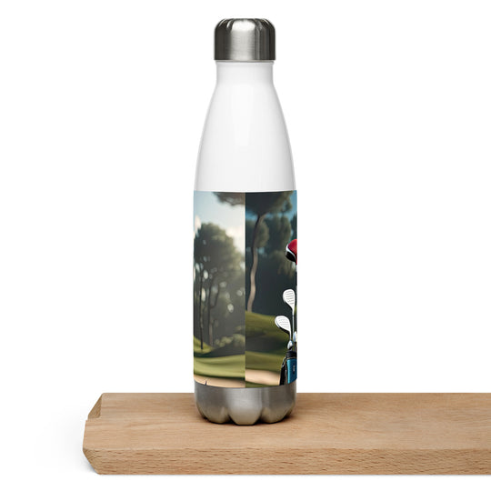 Poodle Golfer- Stainless steel water bottle