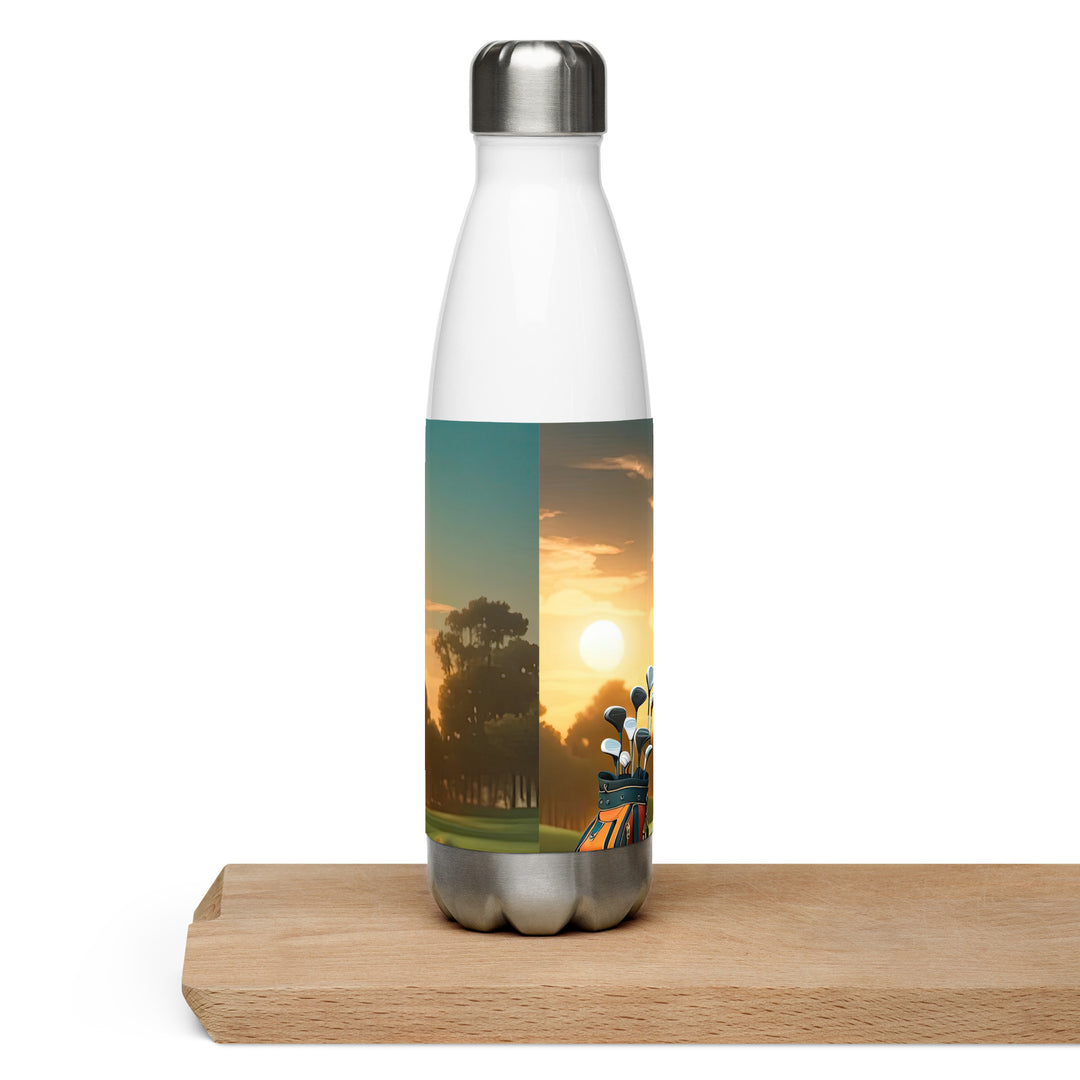 American Bulldog Golfer- Stainless steel water bottle v2