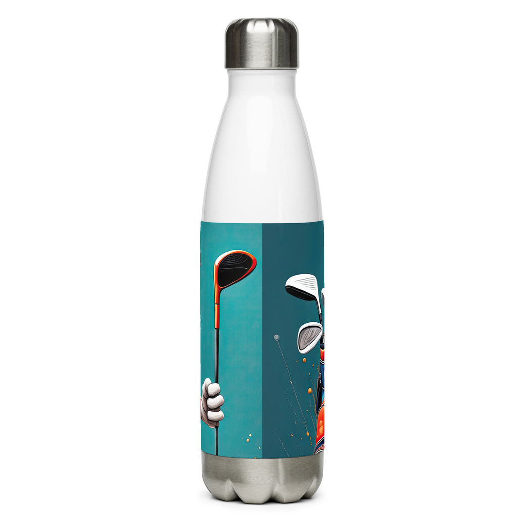 Bulldog Golfer- Stainless Steel Water Bottle