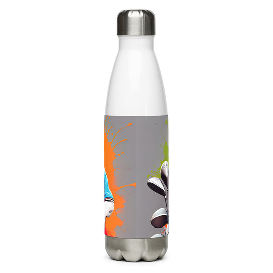 Bulldog Golfer- Stainless Steel Water Bottle v3