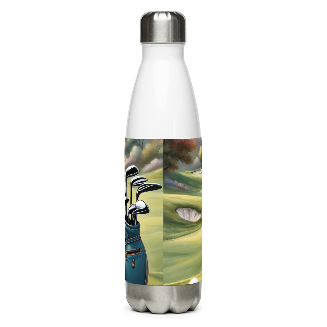 Dachshund Golfer- Stainless Steel Water Bottle