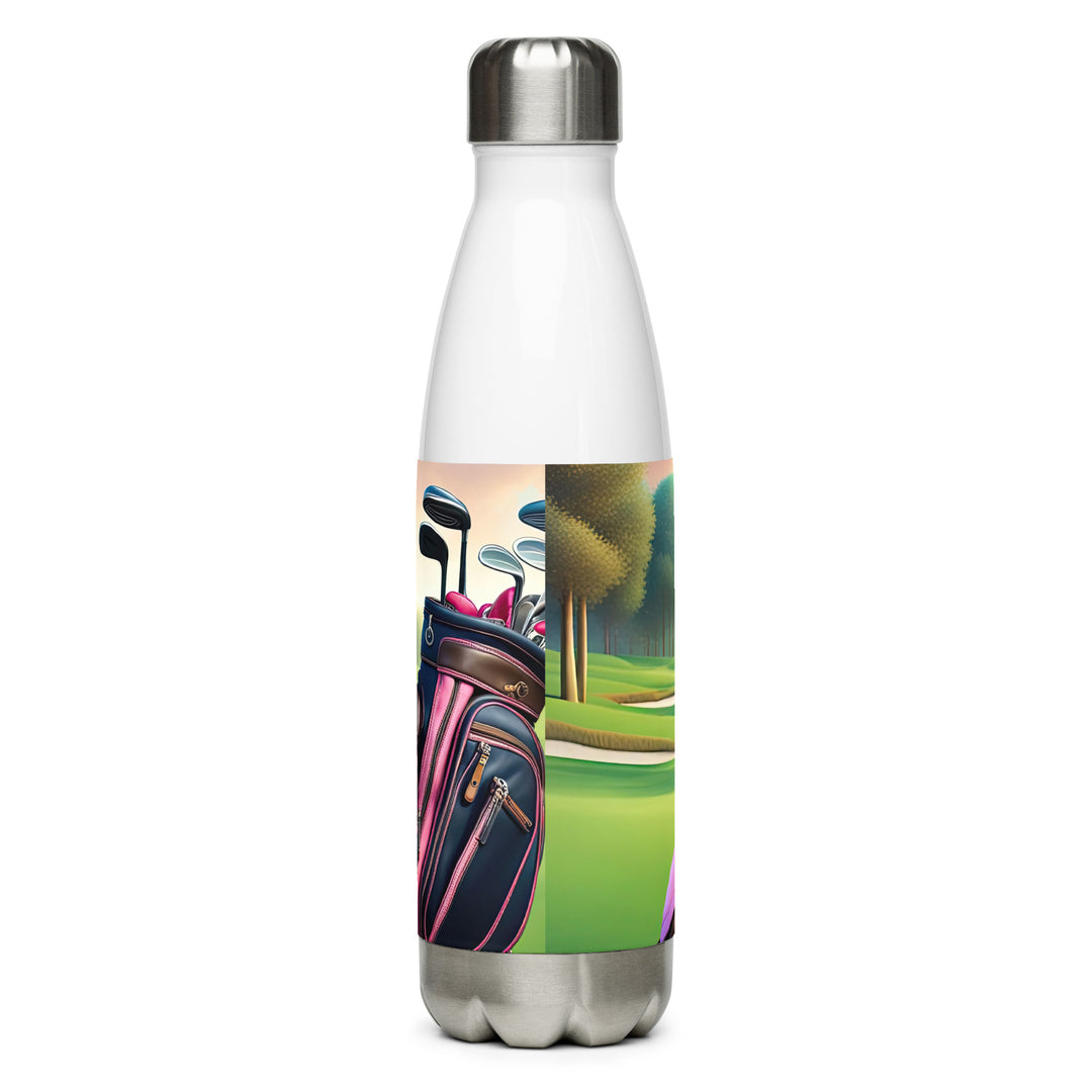 Dachshund Golfer- Stainless Steel Water Bottle v2