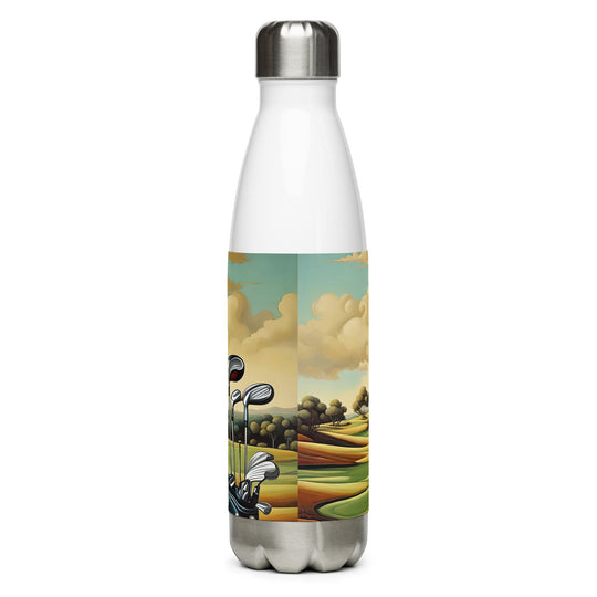 Dachshund Golfer- Stainless Steel Water Bottle v3