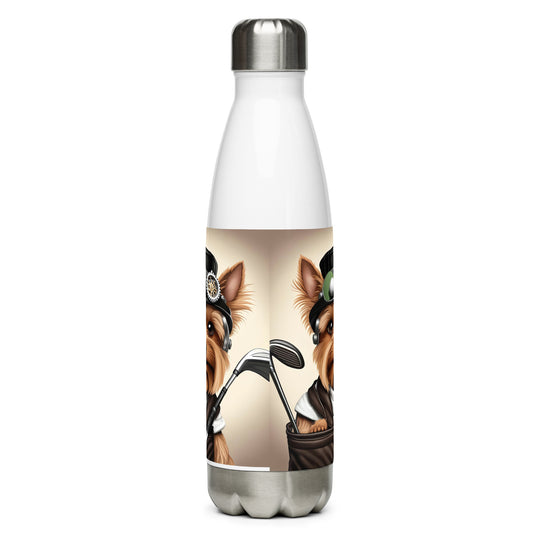 Yorkshire Terrier Golfer- Stainless steel water bottle v3