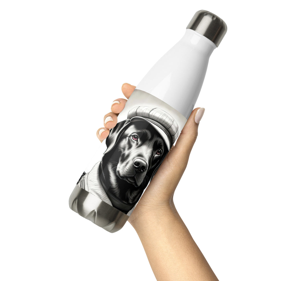 Stainless steel water bottle-Labrador Retriever Golfer V10