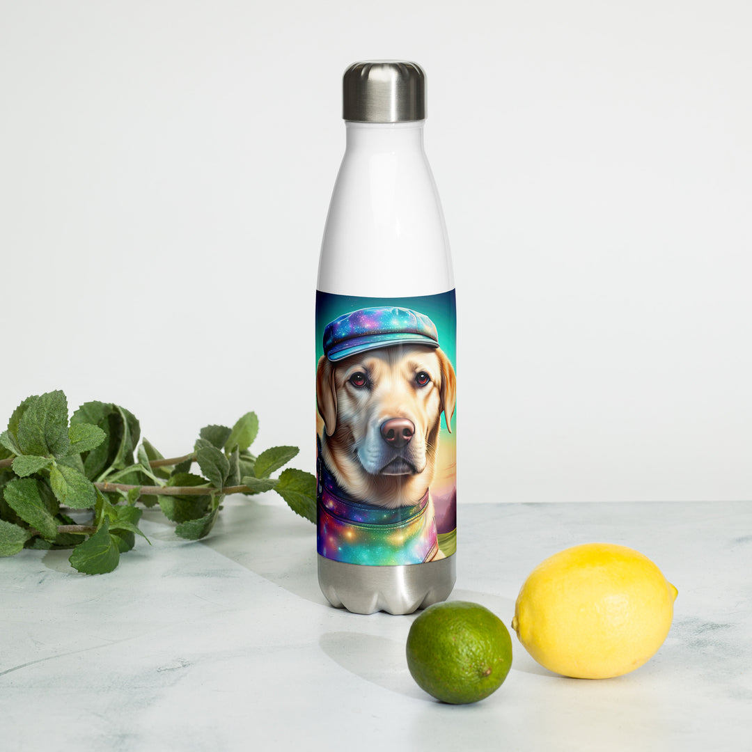 Stainless steel water bottle-Labrador Retriever Golfer V21