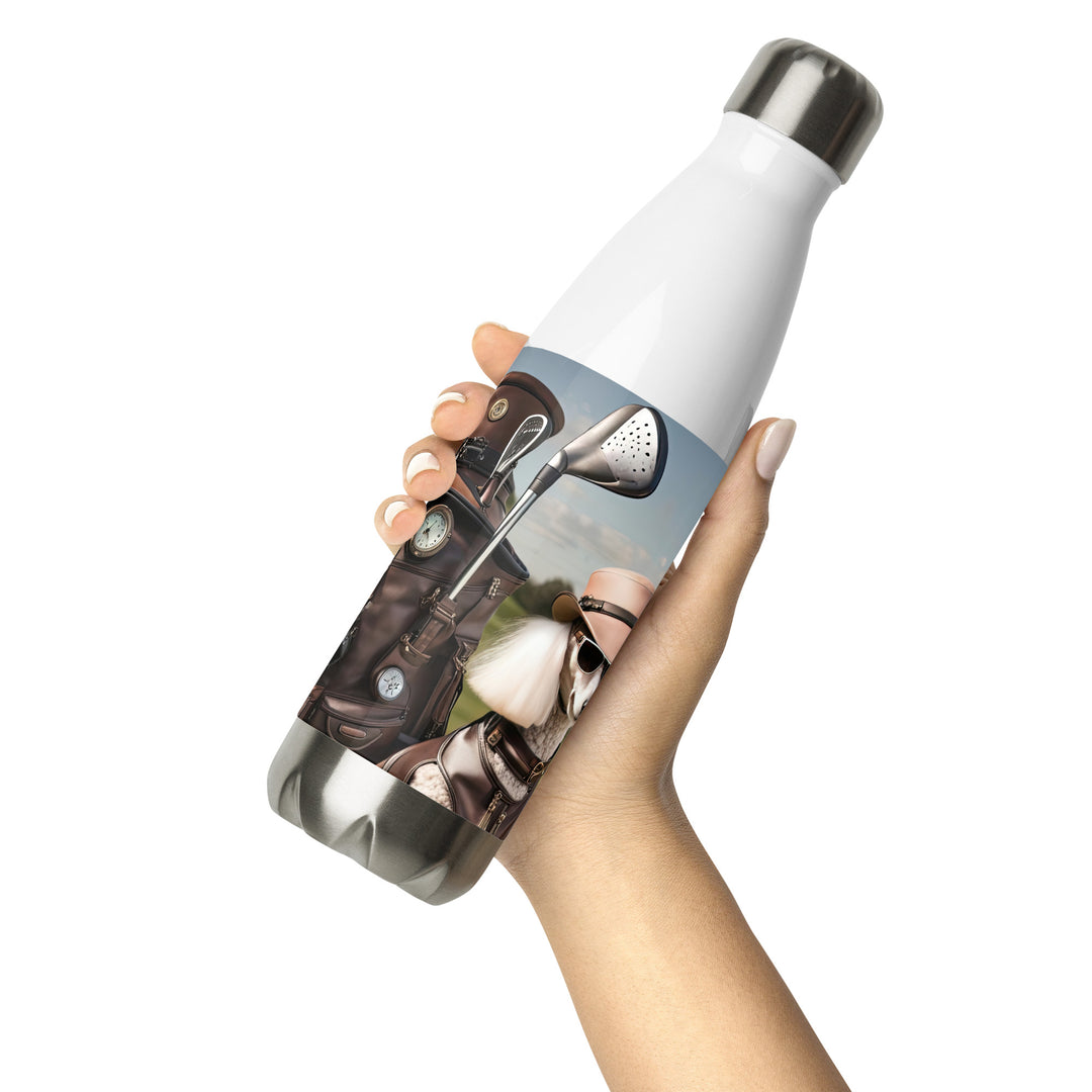 Poodle Golfer- Stainless steel water bottle v3