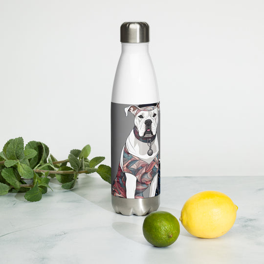 American Bulldog Golfer- Stainless steel water bottle v3