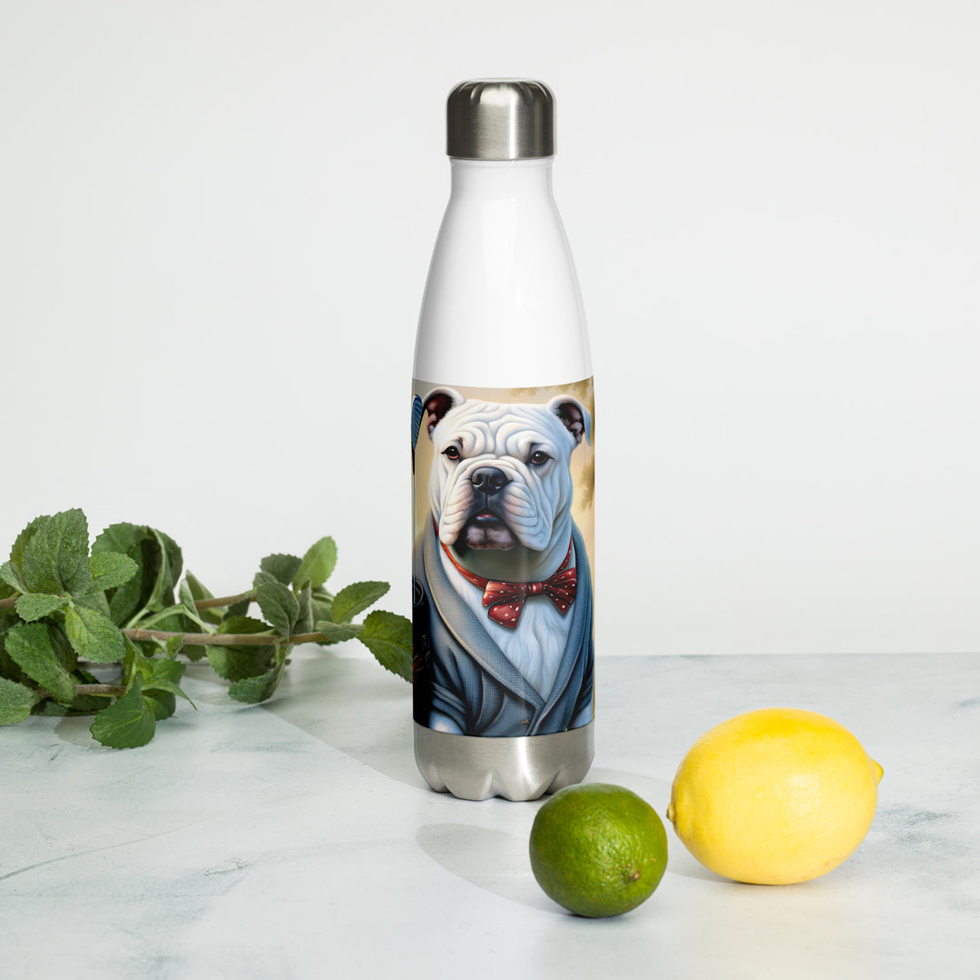 Bulldog Golfer- Stainless Steel Water Bottle v4