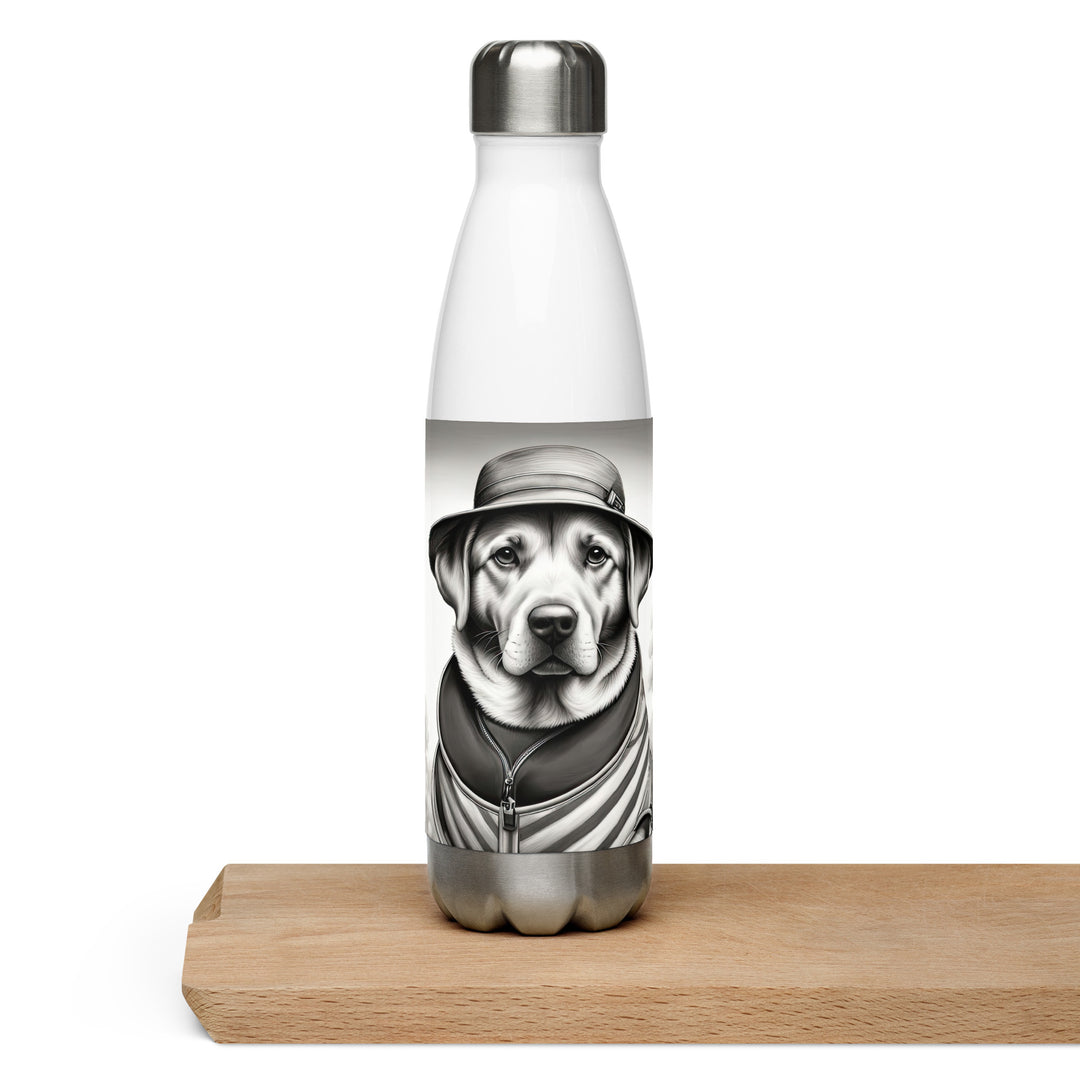 Stainless steel water bottle-Labrador Retriever Golfer V7