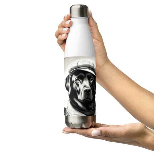 Stainless steel water bottle-Labrador Retriever Golfer V10