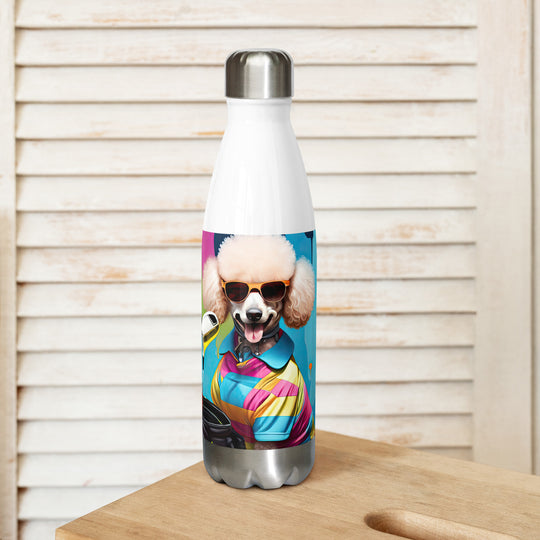 Poodle Golfer- Stainless steel water bottle v4