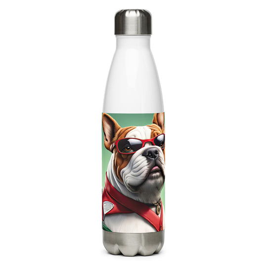 Bulldog Golfer- Stainless Steel Water Bottle v2