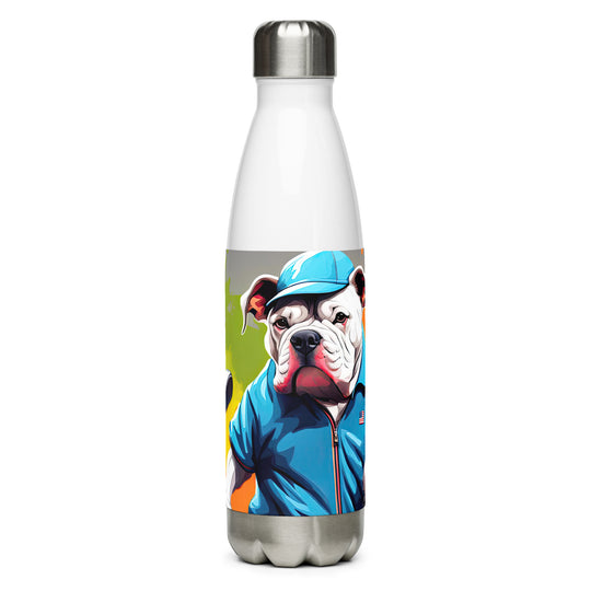 Bulldog Golfer- Stainless Steel Water Bottle v3