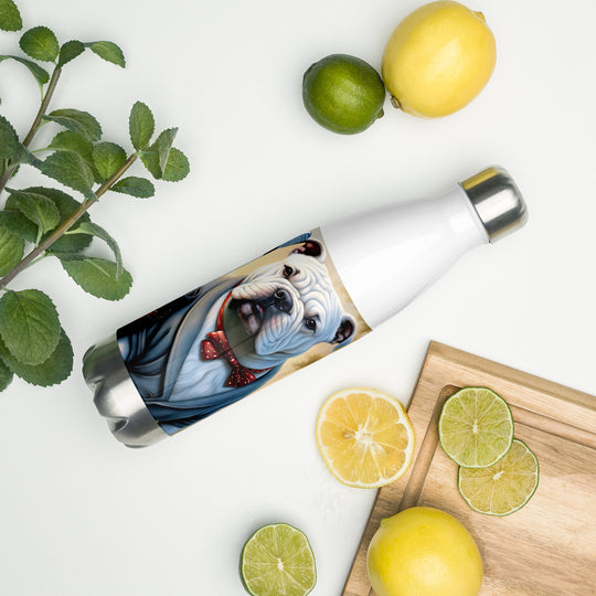 Bulldog Golfer- Stainless Steel Water Bottle v4