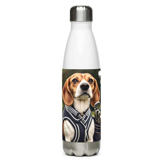 Beagle Golfer- Stainless Steel Water Bottle