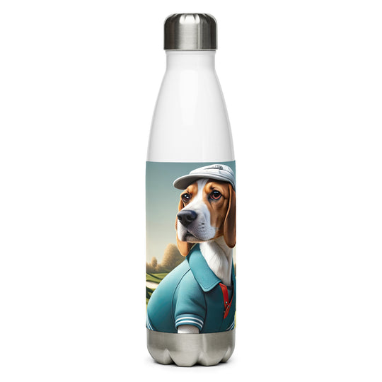 Beagle Golfer- Stainless Steel Water Bottle v2