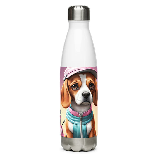 Beagle Golfer- Stainless Steel Water Bottle v3