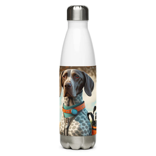 German Shorthaired Pointer Golfer- Stainless Steel Water Bottle