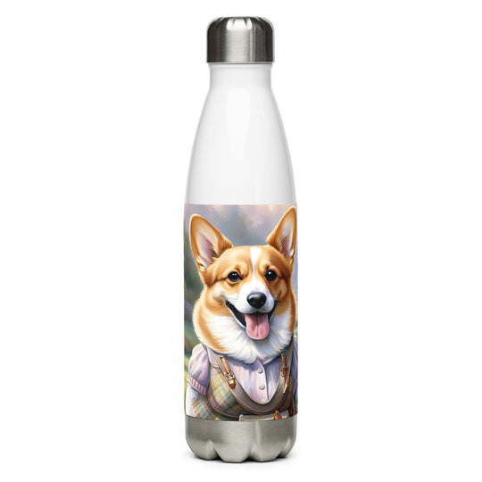 Pembroke Welsh Corgi Golfer- Stainless Steel Water Bottle v3