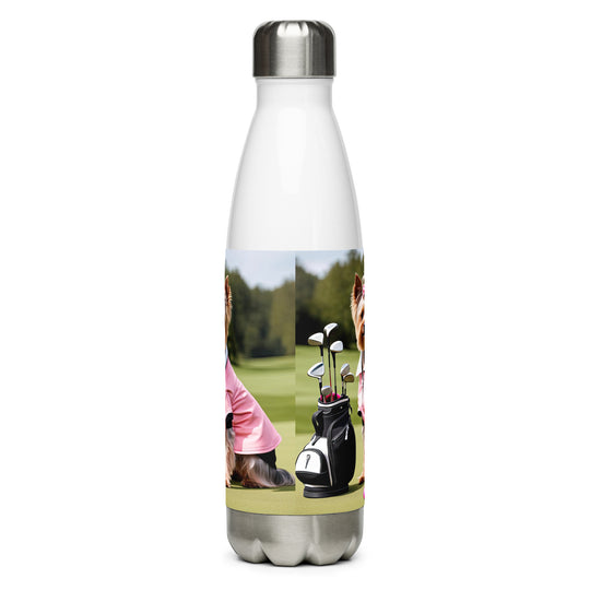 Yorkshire Terrier Golfer- Stainless steel water bottle v2