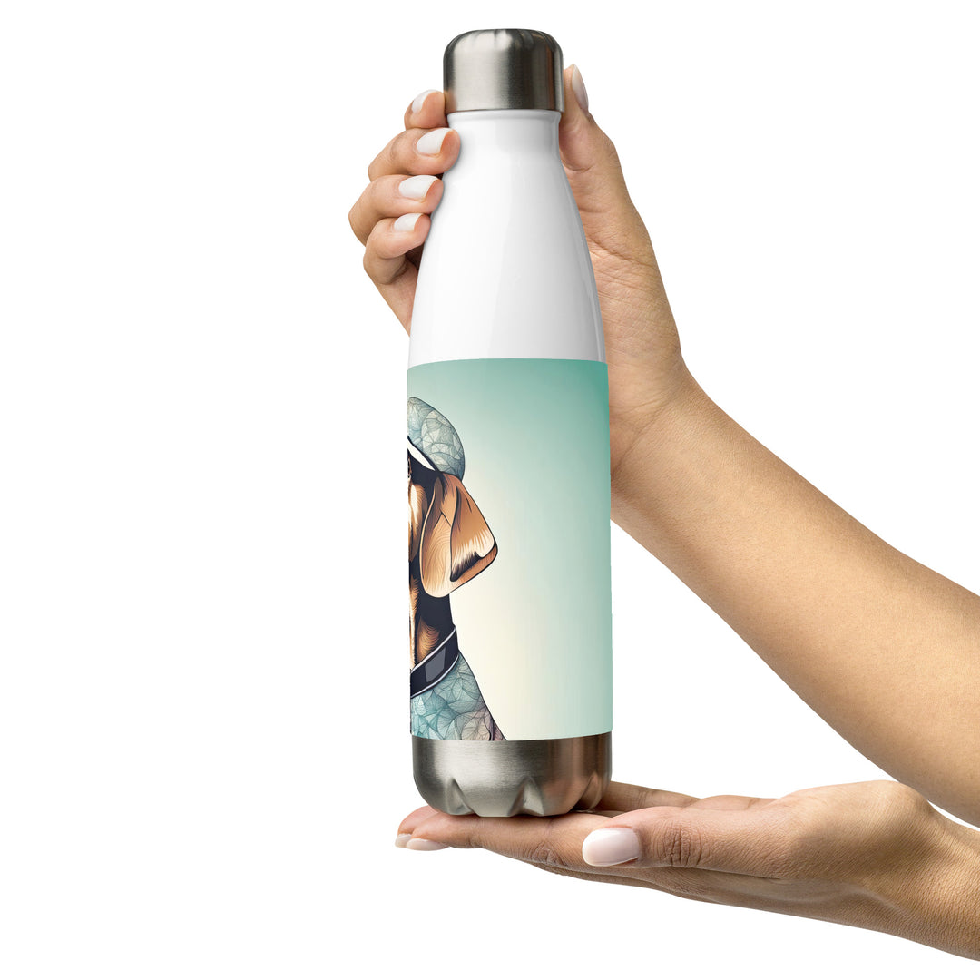 Stainless steel water bottle-Labrador Retriever Golfer V8