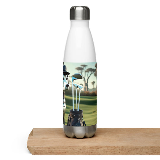 Stainless steel water bottle-Labrador Retriever Golfer V18