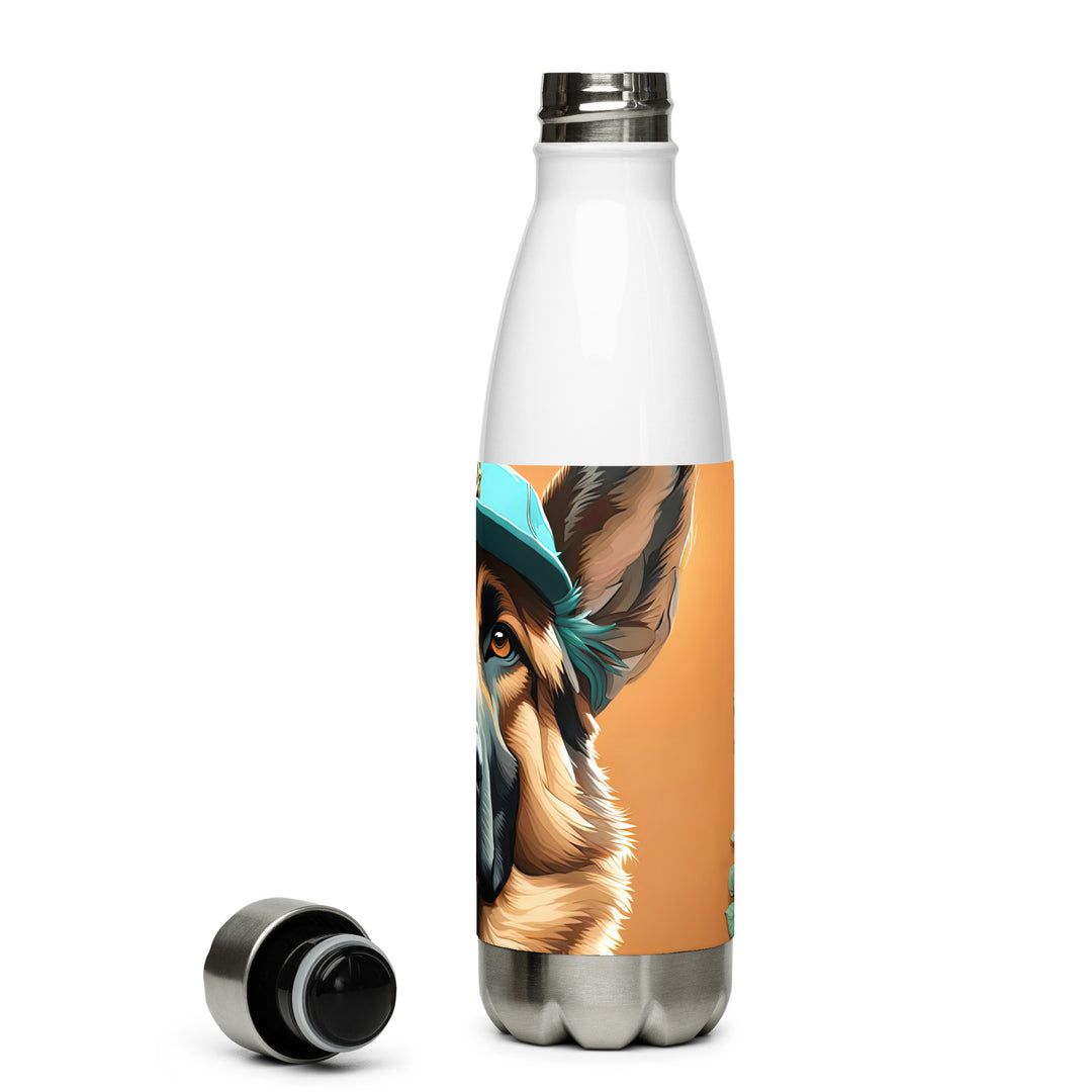 German Shepherd Golfer- Stainless Steel Water Bottle