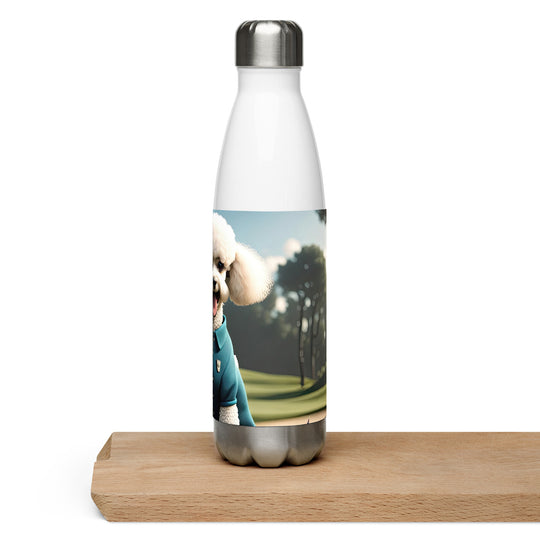 Poodle Golfer- Stainless steel water bottle