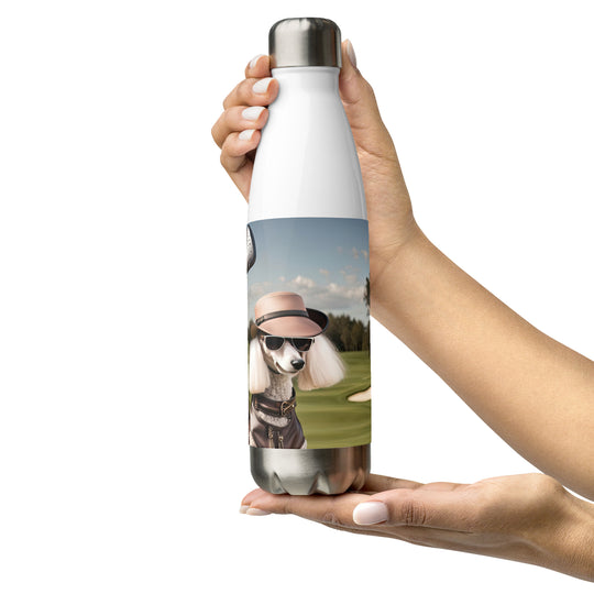 Poodle Golfer- Stainless steel water bottle v3