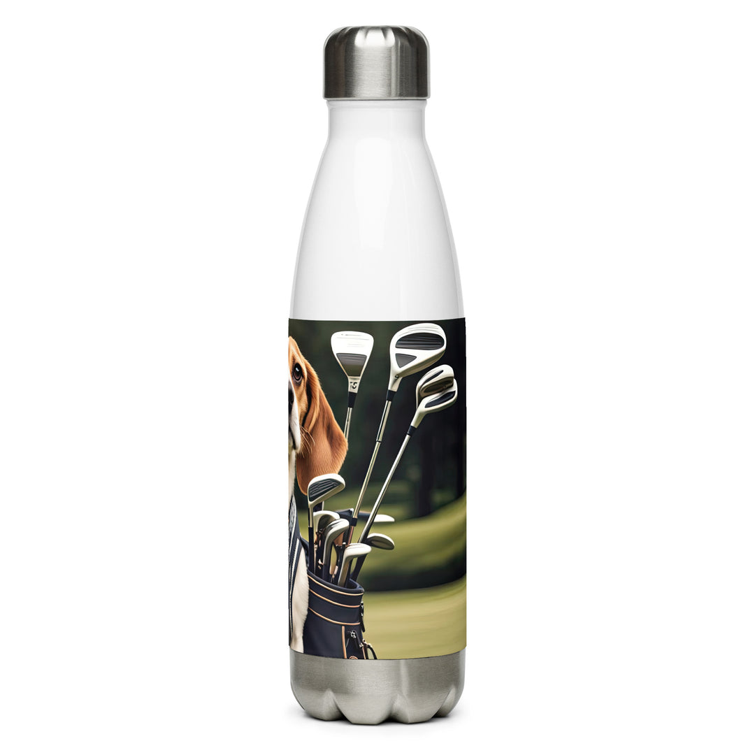 Beagle Golfer- Stainless Steel Water Bottle