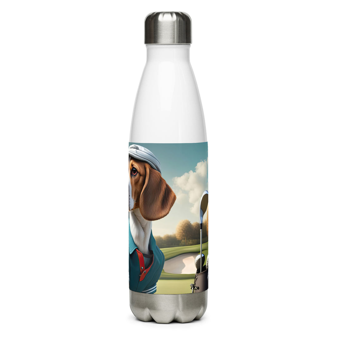 Beagle Golfer- Stainless Steel Water Bottle v2