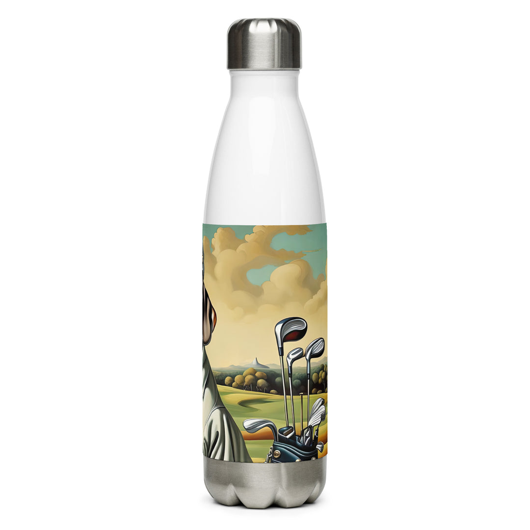 Dachshund Golfer- Stainless Steel Water Bottle v3