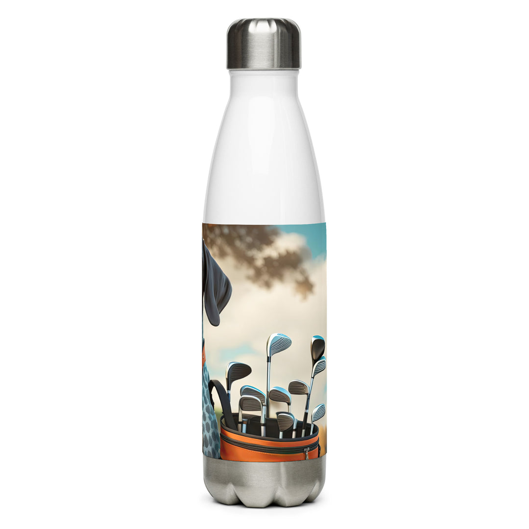 German Shorthaired Pointer Golfer- Stainless Steel Water Bottle