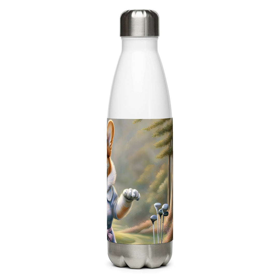 Pembroke Welsh Corgi Golfer- Stainless Steel Water Bottle v2
