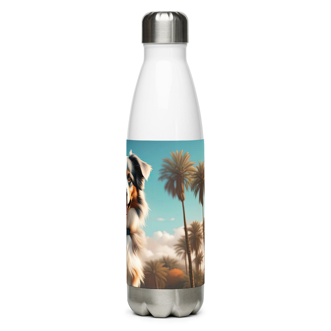 Australian Shepherd Golfer- Stainless steel water bottle v2