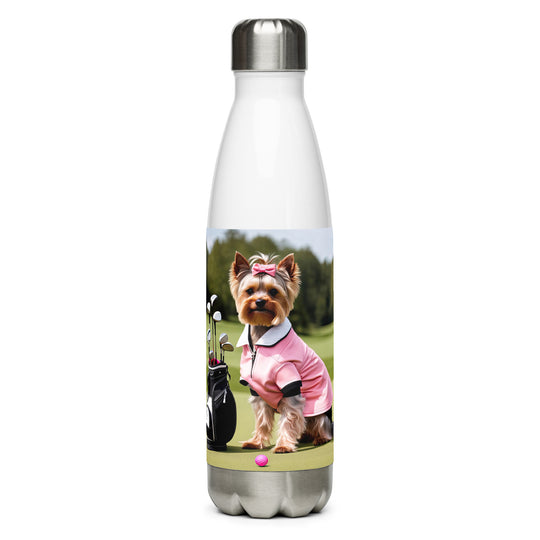 Yorkshire Terrier Golfer- Stainless steel water bottle v2