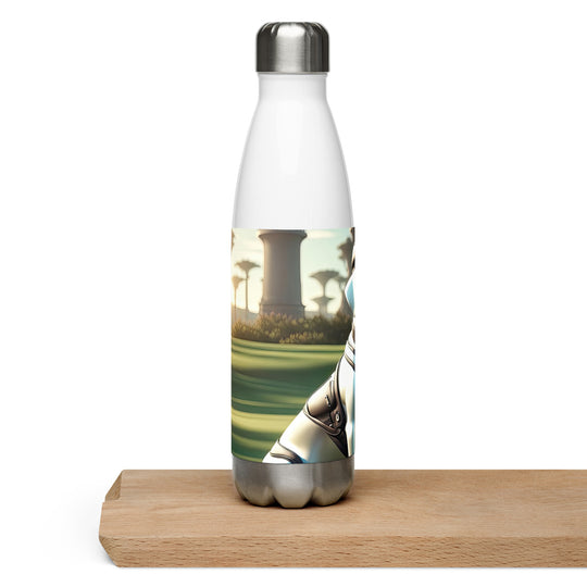 Stainless steel water bottle-Labrador Retriever Golfer V18