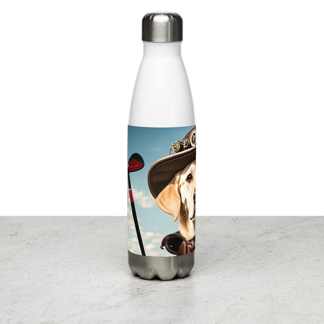 Stainless steel water bottle-Labrador Retriever Golfer V20