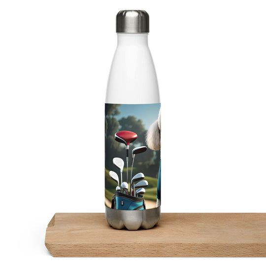 Poodle Golfer- Stainless steel water bottle