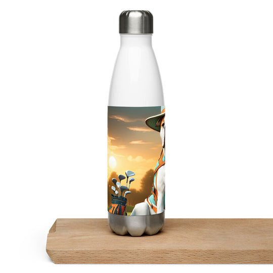 American Bulldog Golfer- Stainless steel water bottle v2