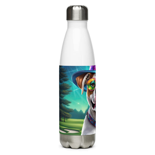 American Bulldog Golfer- Stainless steel water bottle v4