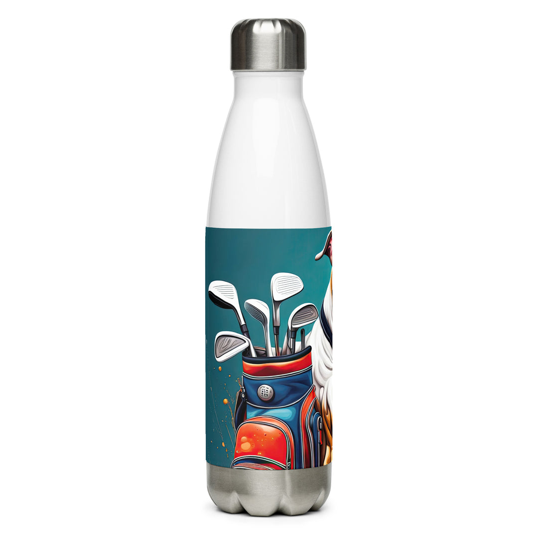 Bulldog Golfer- Stainless Steel Water Bottle