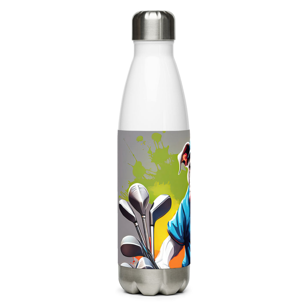 Bulldog Golfer- Stainless Steel Water Bottle v3